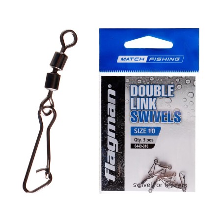 Фидерный двойной вертлюжок FLAGMAN Double Link Swivels # 10- 5шт