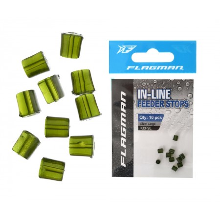 Стопор FLAGMAN Feeder Stops зеленый L 3,5x4мм 10шт