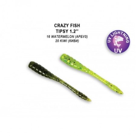 Силиконовые приманки Crazy Fish Tipsy 1.2'' 69-30-16/20-6