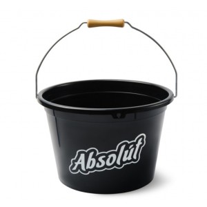 Ведро черное для прикормки 13л с логотипом ABSOLUT 