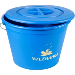 Ведро "Волжанка" пластиковое с крышкой 25л