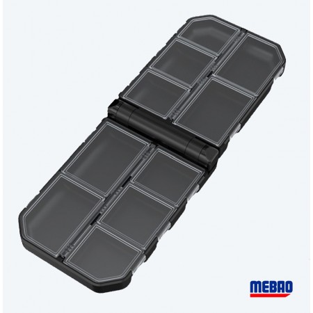 Раскладная коробка MEBAO (110*74*31 мм, Черный, 10 отделений с закрывающимися клапанами)