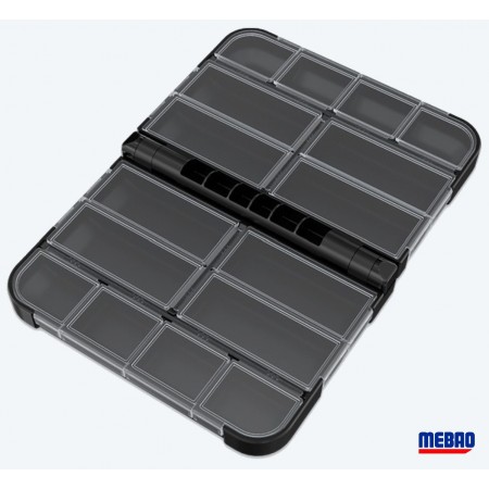 Раскладная коробка MEBAO (133*97*35 мм, Черный, 16 отделений с закрывающимися клапанами)