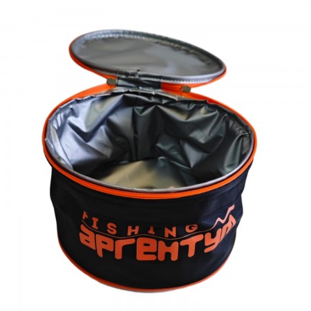 Ведро под прикормку "Аргентум Fishing", круглое с креплением на платформу