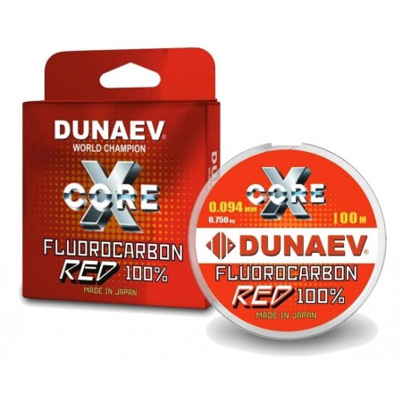 Леска Dunaev Fluorocarbon RED 0.117мм 100м