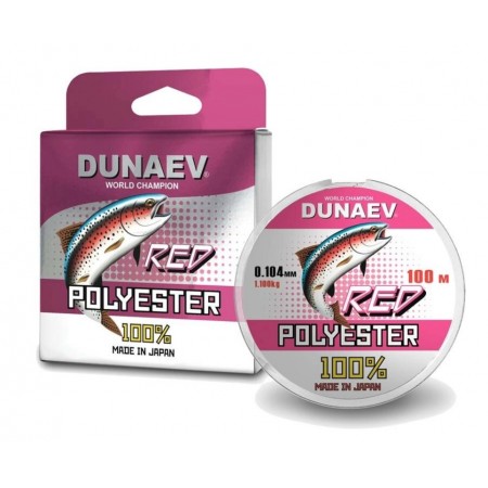 Леска Dunaev Polyester RED 0.117мм 100м