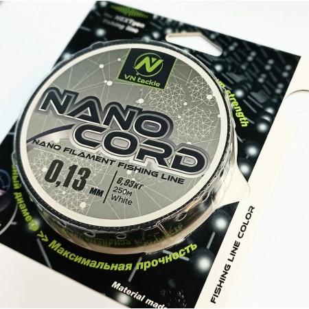 Плетеный шнур VN Tackle NanoCord  Line 250м 6,93кг/0,13мм (White)