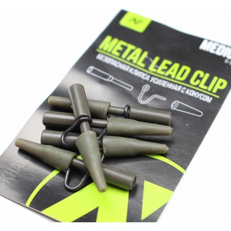 Безопасная клипса усиленная с конусом VN Tackle Metal Lead Clip, 5шт