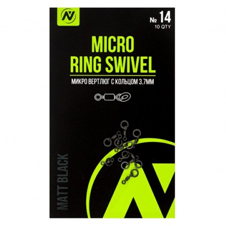 Микро вертлюг с кольцом 3,7мм VN Tackle Micro Ring Swivel sz14, 10шт