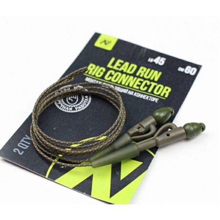 Монтаж Cкользящий на коннекторе VN Tackle Lead run rig connector 45lb 60см, 2шт