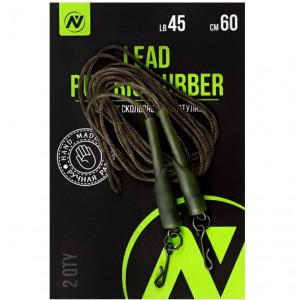 Монтаж Скользящий на втулке VN Tackle Lead run rig rubber 45lb 60см, 2шт