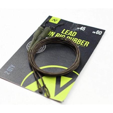 Монтаж Скользящий на втулке VN Tackle Lead run rig rubber 45lb 60см, 2шт Монтаж Скользящий на втулке VN Tackle Lead run rig rubber 45lb 60см, 2шт