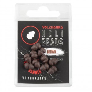 Бусина для оснастки вертолет "Volzhanka Heli Beads " цвет Brown (10шт/уп)