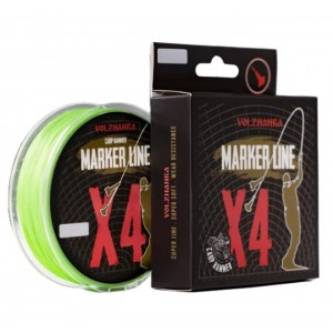 Леска плетеная Carp Hammer "Marker Line X4" 300м/0.20мм 16LB цв. зеленый