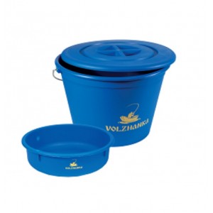 Ведро "Волжанка" пластиковое с крышкой и тазиком 25л