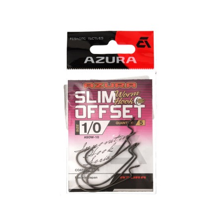 Крючок AZURA Slim Offset Worm Hook №1/0 5шт