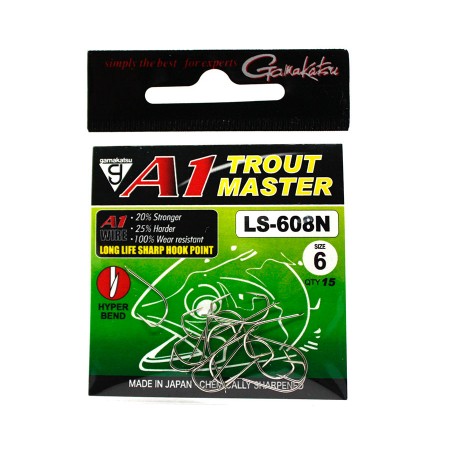 Крючок GAMAKATSU A1 Trout Master LS-608N №6 15шт.