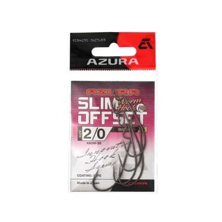 Крючок AZURA Slim Offset Worm Hook №2/0 5шт