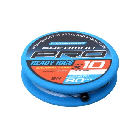 Готовые поводки FLAGMAN Sherman Pro Crucian Carp Ready Rigs 0,148mm, #10,80cm
