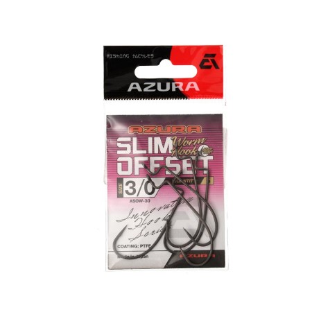 Крючок AZURA Slim Offset Worm Hook №3/0 5шт