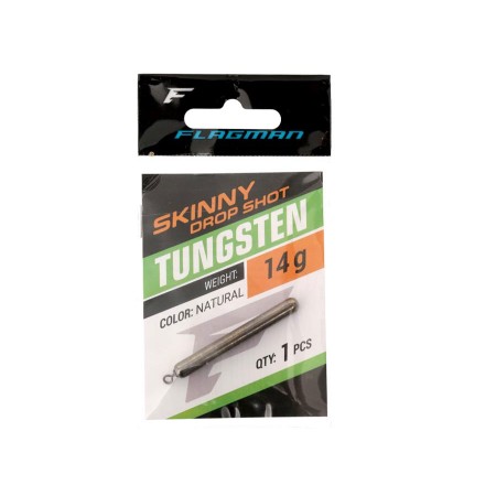 Грузило вольфрамовое FLAGMAN Tungsten Skinny Drop Shot 14g Грузило вольфрамовое FLAGMAN Tungsten Skinny Drop Shot 14g