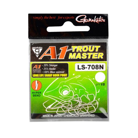 Крючок GAMAKATSU A1 Trout Master LS-708N №6 15шт.