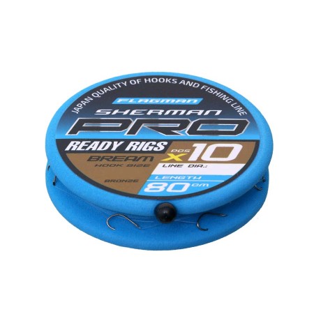 Готовые поводки FLAGMAN Sherman Pro Bream Ready Rigs 0,128mm, #12,80cm Готовые поводки FLAGMAN Sherman Pro Bream Ready Rigs 0,128mm, #12,80cm