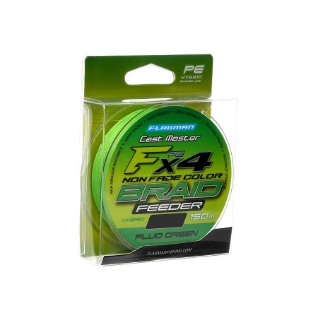 Шнур FLAGMAN Cast Master Feeder Braid F4 150м Fluo Green 0,16мм 9,4кг 21lb Шнур FLAGMAN Cast Master Feeder Braid F4 150м Fluo Green 0,16мм 9,4кг 21lb