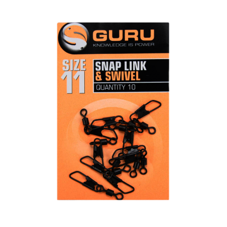 Вертлюг с карабином GURU Swivel Snap Link Size 11