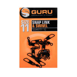 Вертлюг с карабином GURU Swivel Snap Link Size 11