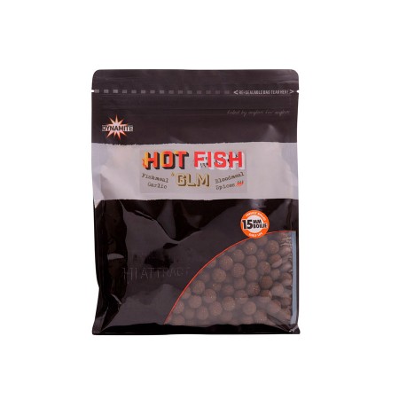 Бойлы тонущие Dynamite Baits 15 мм. Hot Fish & GLM 1 кг.