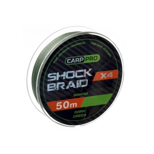 Шок-лидер CARP PRO Shock Braid PE 4x 20 lb 50м Dark Green