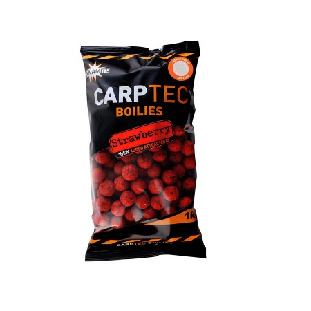Бойлы тонущие DYNAMITE BAITS Carp-Tec Strawberry 15 мм. 1 кг.