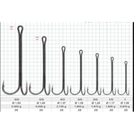 Двойник FLAGMAN Gurza Double Hook Long Shank №4 BN 5шт.