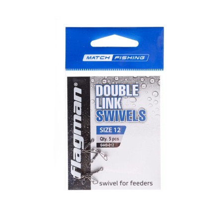 Фидерный двойной вертлюжок FLAGMAN Double Link Swivels # 12-5шт