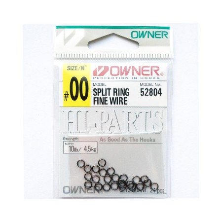 Кольцо заводное OWNER Split Ring Fine Wire №00 24шт