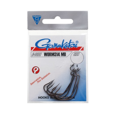 Крючок GAMAKATSU Worm 314 MB №3/0 5шт