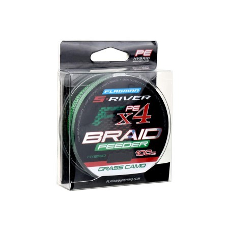 Шнур FLAGMAN S-River Feeder Braid 100м 0,16мм Шнур FLAGMAN S-River Feeder Braid 100м 0,16мм