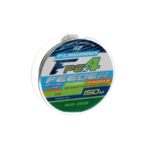 Шнур FLAGMAN PE Hybrid F4 Feeder 150m MossGreen 0,10мм. Max4,6кг