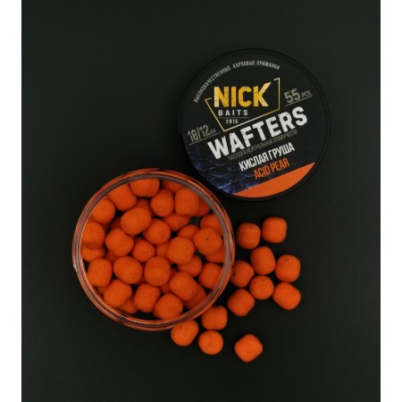 Насадка рыболовная NICK BAITS "WAFTERS 10/12 мм" Кислая груша; банка 55 шт