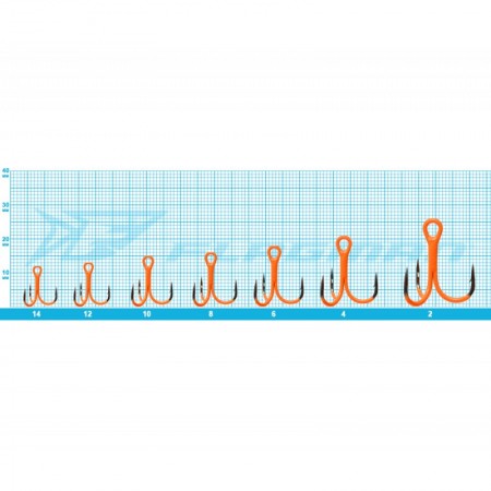 Крючок тройной FLAGMAN Treble hook F36 Orange №12 5шт