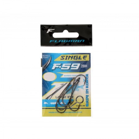 Крючки FLAGMAN Single F-59-2BH №1/0