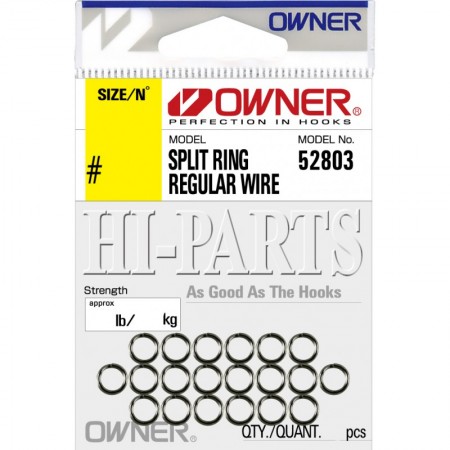 Кольцо заводное OWNER Sprit Ring Regular Wire №1 20шт