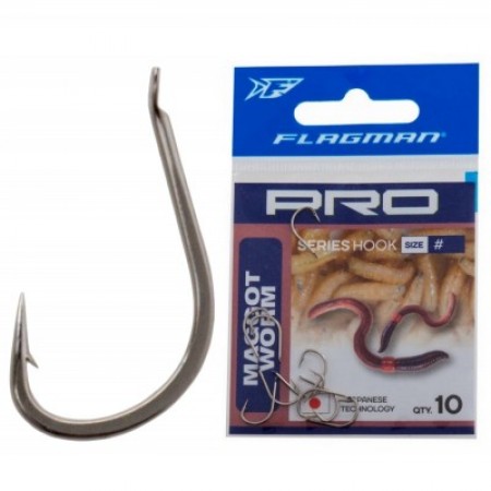 Крючки FLAGMAN Maggot Worm Pro №8 10шт