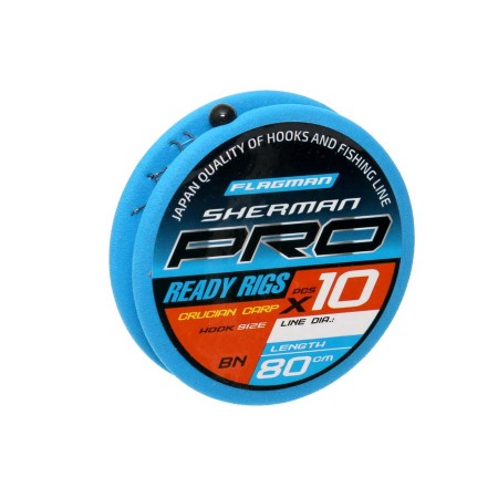 Готовые поводки FLAGMAN Sherman Pro Crucian Carp Ready Rigs 0,105mm, #16,80cm