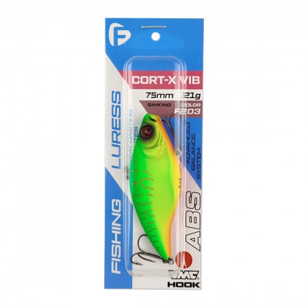 Воблер FLAGMAN Cort-X VIB 75S 15г цвет F203 Тонущий