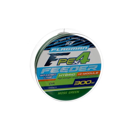 Шнур FLAGMAN PE Hybrid F4 Feeder 300м Moss Green 0,14мм 7,7кг