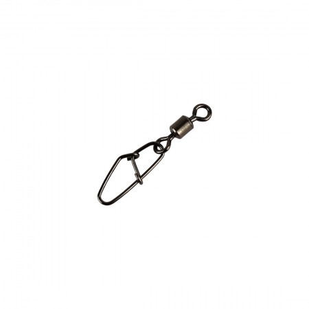 Застежка с вертлюгом RUZZA Rolling Swivel w/Hooked Snap Black №14 10шт