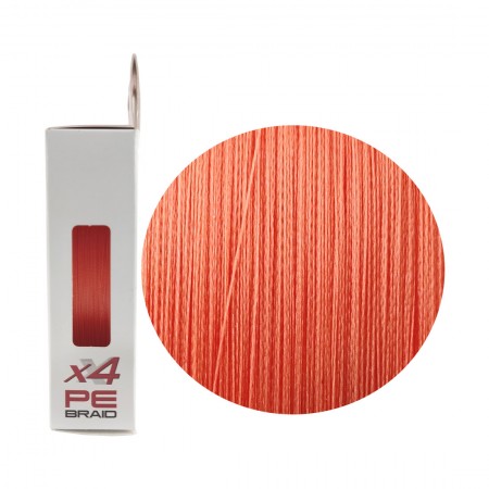 Шнур RUZZA X4 150м Fluo Orange 0,10мм 4,6кг/10lb Шнур RUZZA X4 150м Fluo Orange 0,10мм 4,6кг/10lb