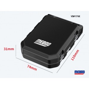 Раскладная коробка MEBAO (110*74*31 мм, Черный, 10 отделений с закрывающимися клапанами)